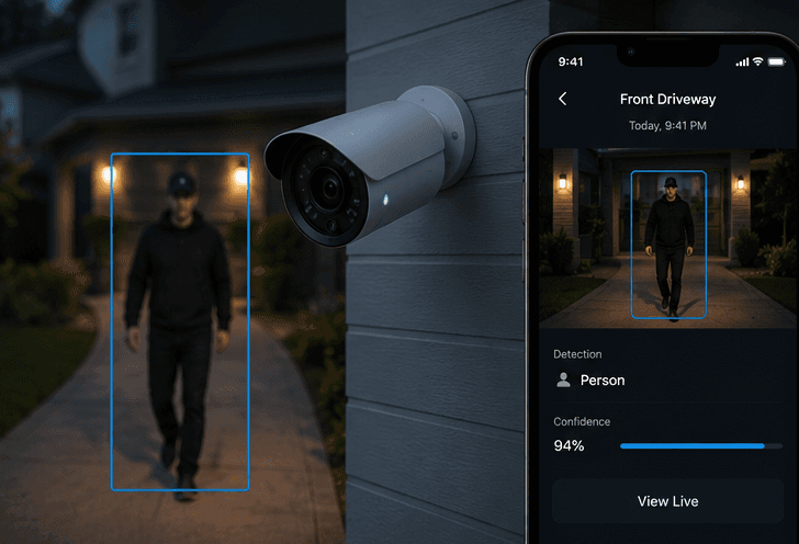 AI camera detection automation interface
