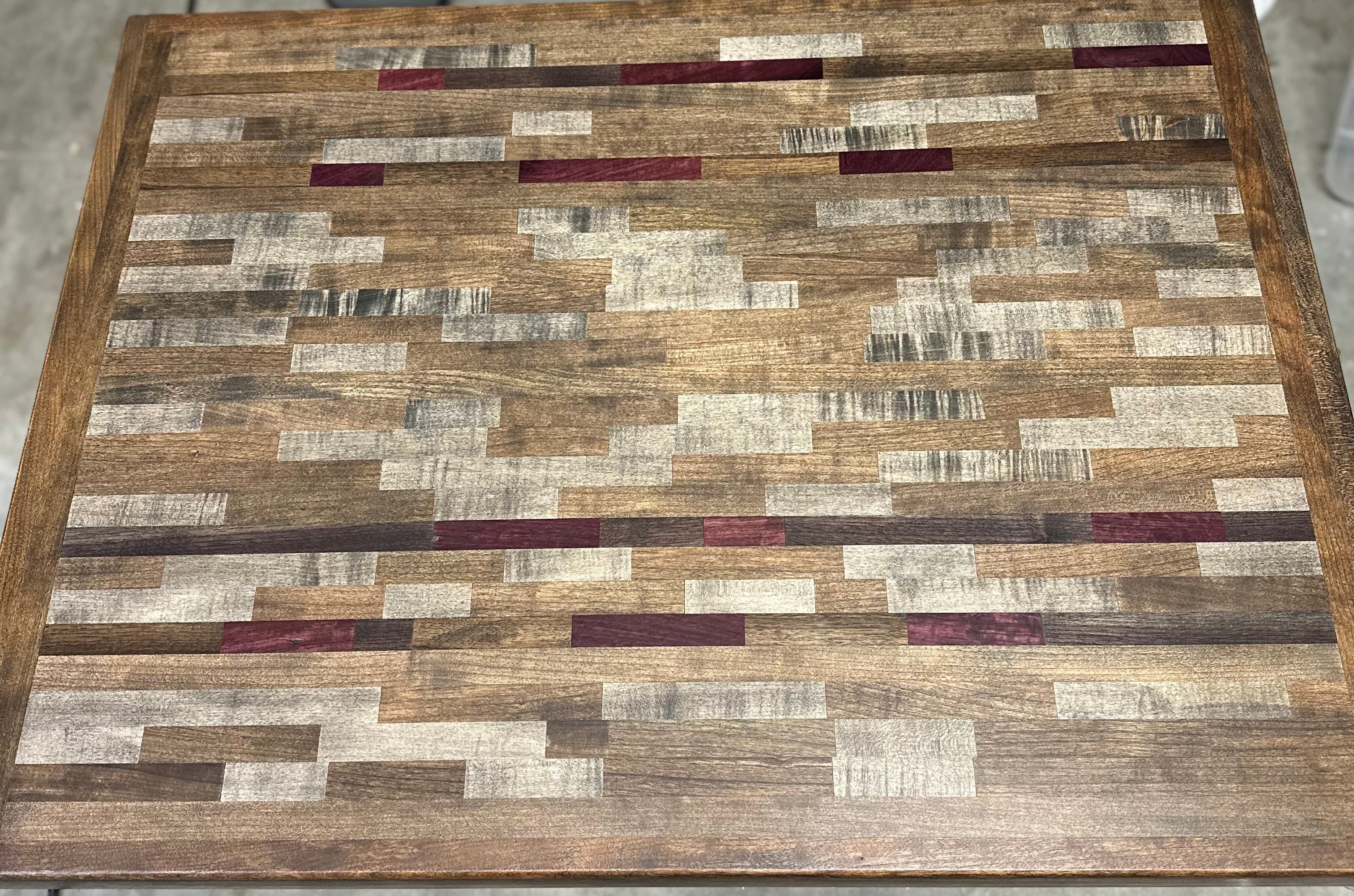 Finished coffee table in a modern living space